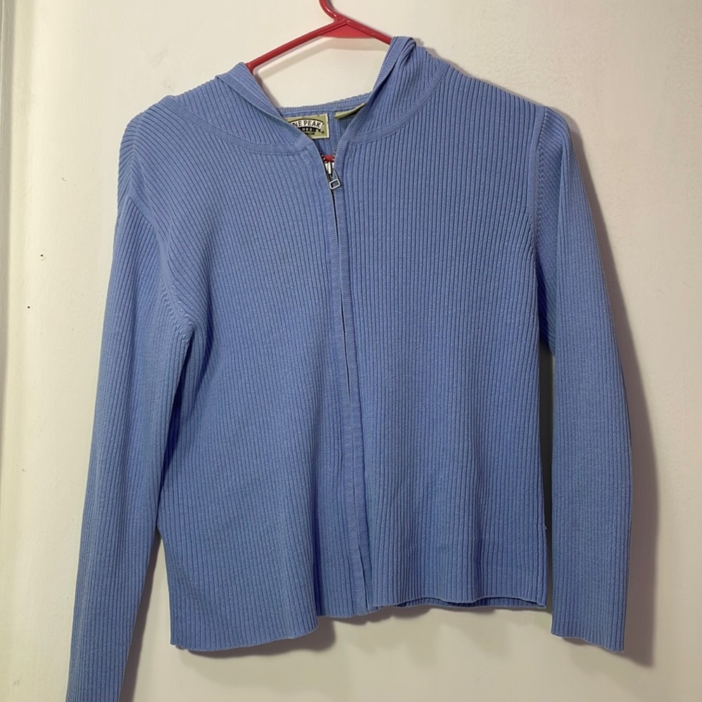 Blue Crop Hoodie